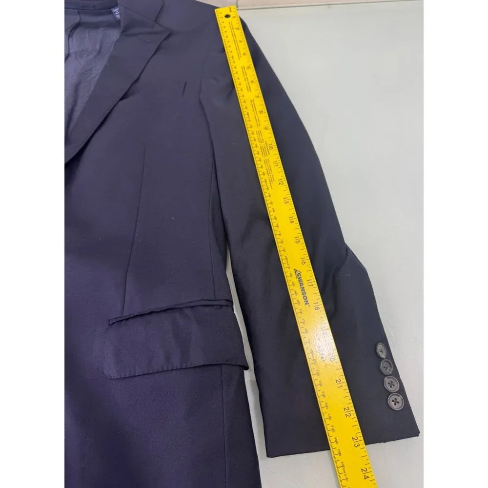 Loro Piana Faconnable Blazer Sport Coat 50R Navy Blue 2 Button Double Vent - Picture 10 of 12